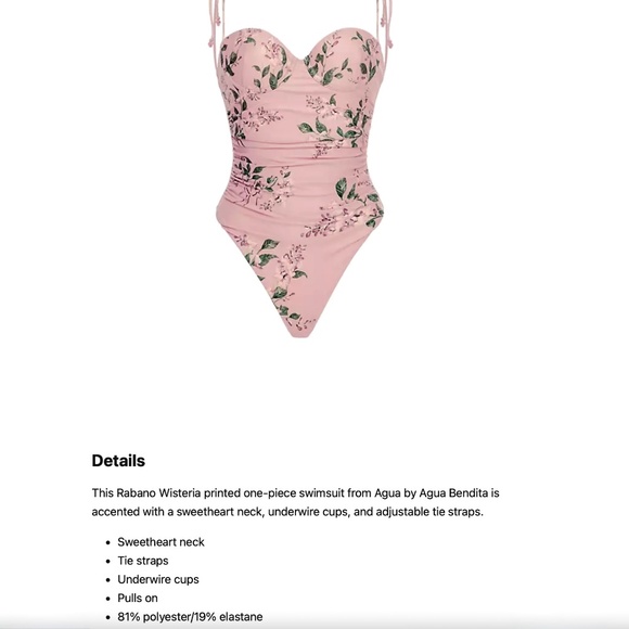 Agua By Agua Bendita Rabano Wisteria One-Piece Ruched Swimsuit - Picture 7 of 16